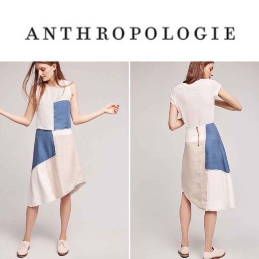 Anthro denim crop top